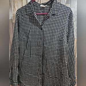 ladies Coldwater Creek no iron needed shirt floral print